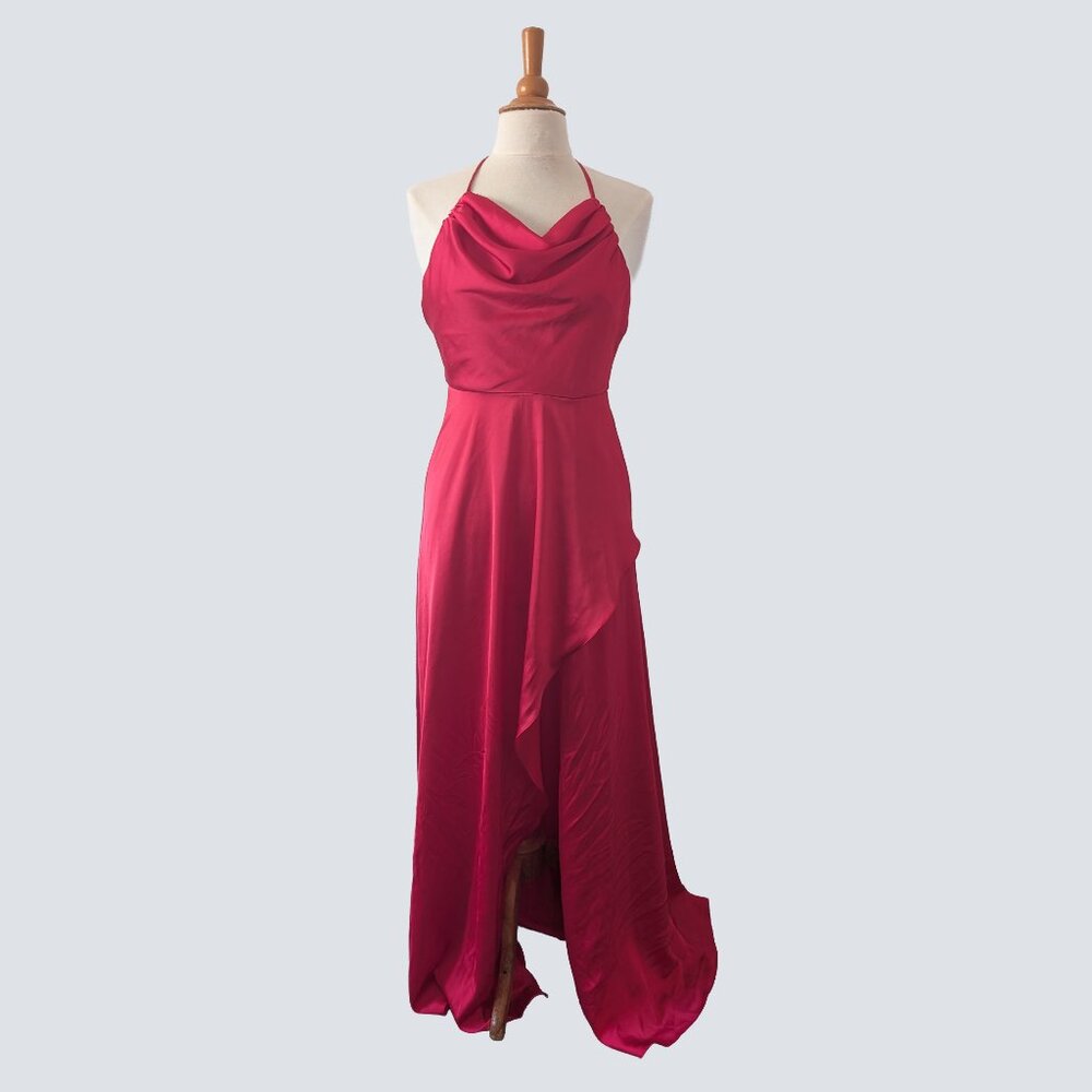 Lilyful Red Backless Gown
